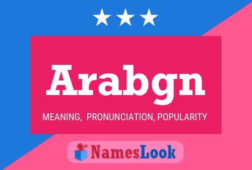 Arabgn 名字海报