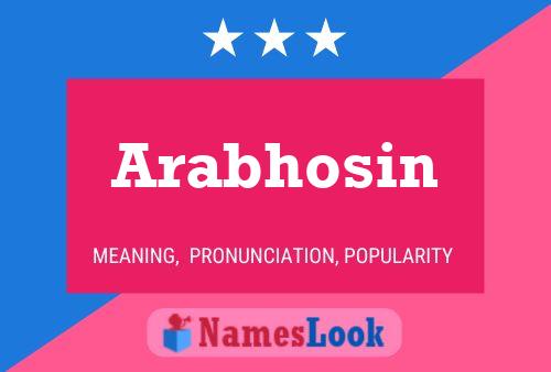 Arabhosin 名字海报