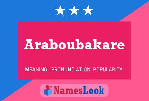 Araboubakare 名字海报