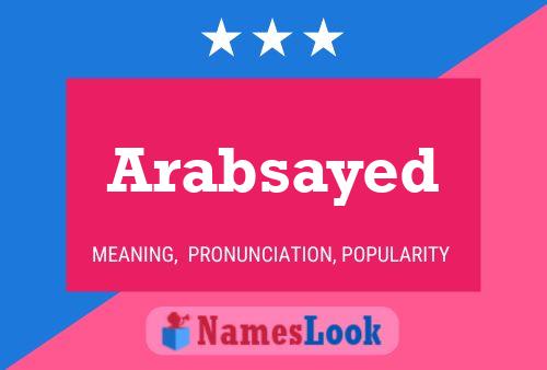 Arabsayed 名字海报