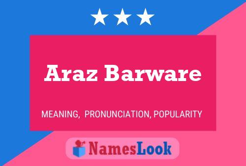 Araz Barware 名字海报