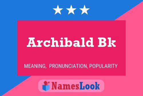 Archibald Bk 名字海报