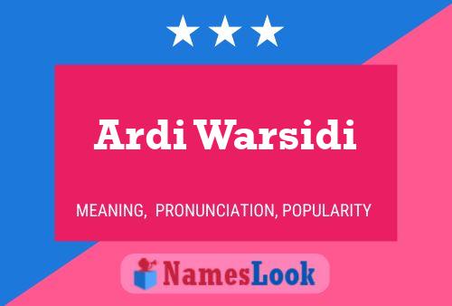 Ardi Warsidi 名字海报