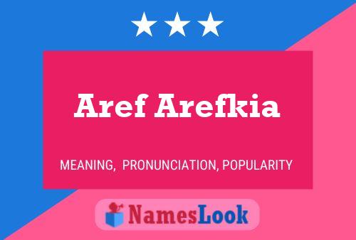 Aref Arefkia 名字海报