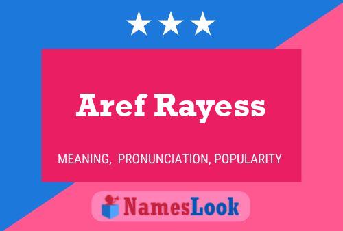 Aref Rayess 名字海报