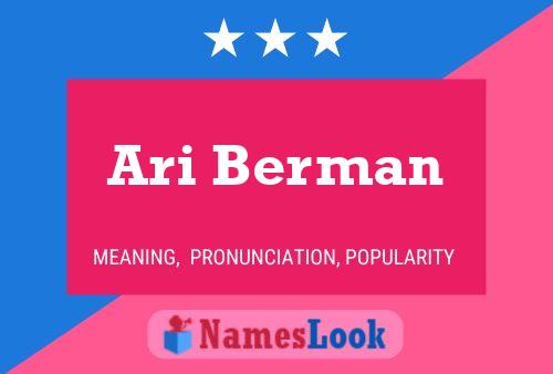 Ari Berman 名字海报