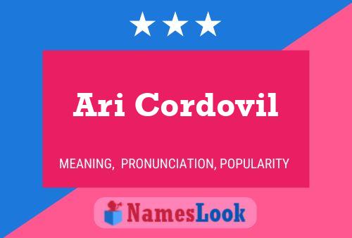 Ari Cordovil 名字海报