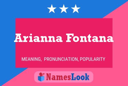 Arianna Fontana 名字海报