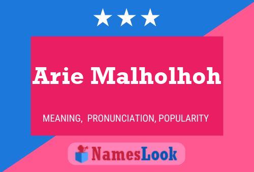 Arie Malholhoh 名字海报