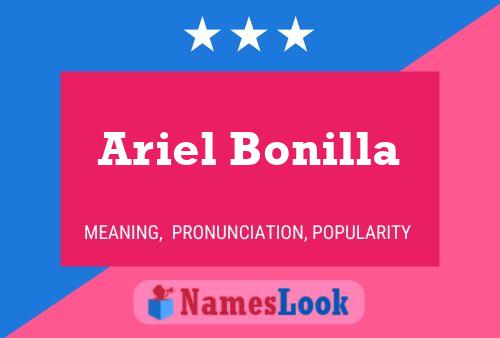 Ariel Bonilla 名字海报