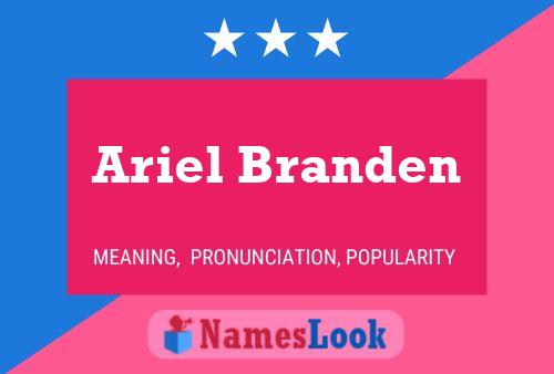 Ariel Branden 名字海报