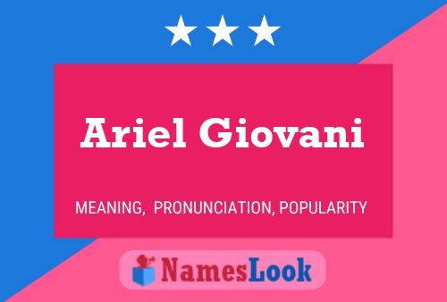 Ariel Giovani 名字海报