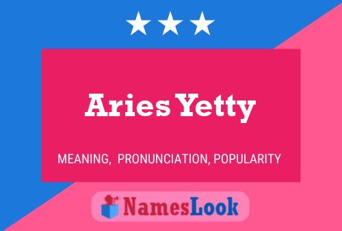 Aries Yetty 名字海报