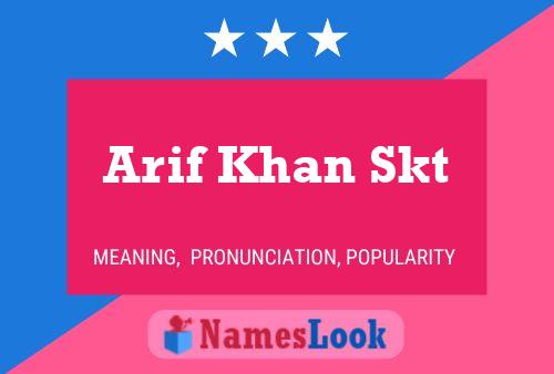 Arif Khan Skt 名字海报