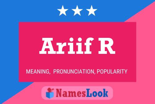 Ariif R 名字海报