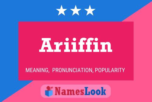 Ariiffin 名字海报