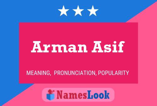 Arman Asif 名字海报