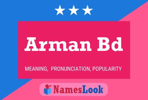 Arman Bd 名字海报