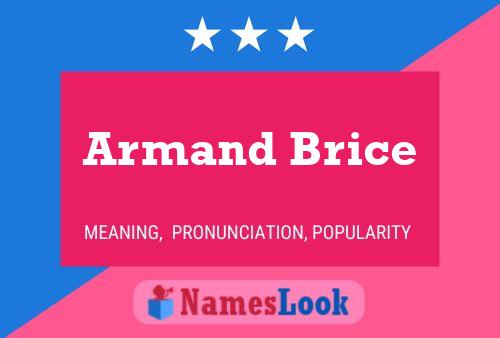 Armand Brice 名字海报