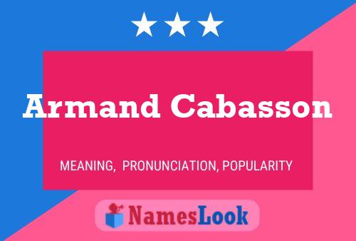 Armand Cabasson 名字海报