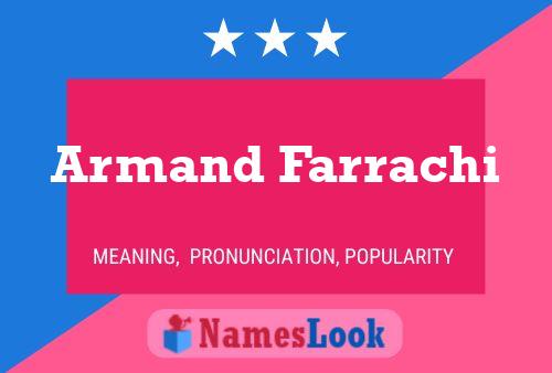 Armand Farrachi 名字海报