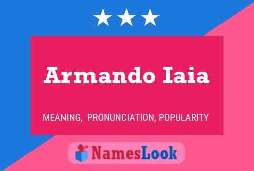 Armando Iaia 名字海报