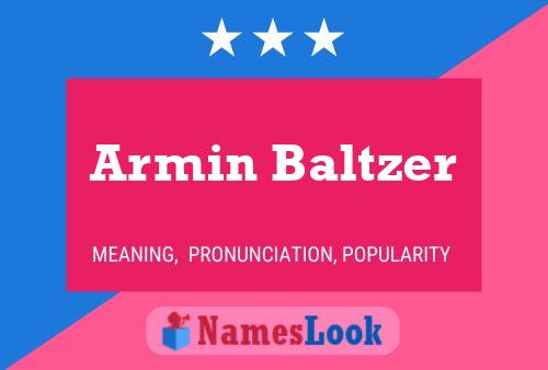 Armin Baltzer 名字海报