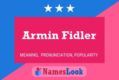 Armin Fidler 名字海报