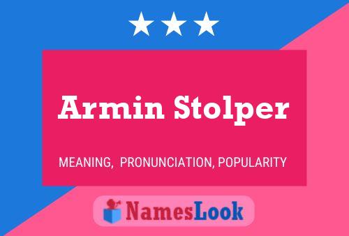 Armin Stolper 名字海报