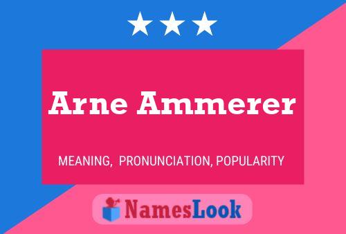 Arne Ammerer 名字海报