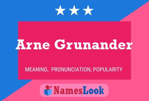 Arne Grunander 名字海报