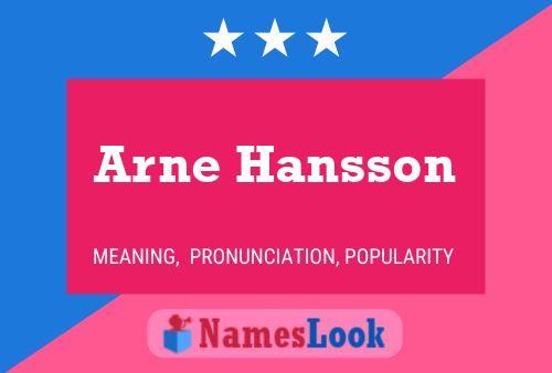 Arne Hansson 名字海报