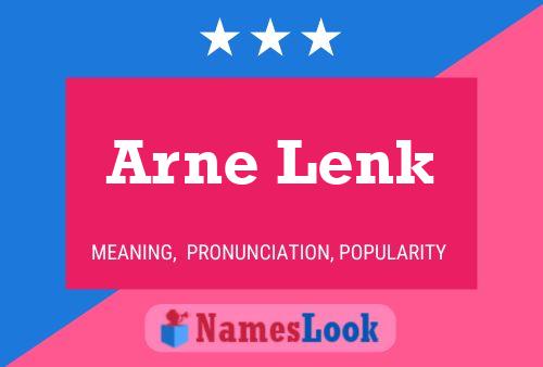 Arne Lenk 名字海报