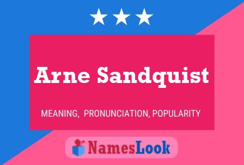 Arne Sandquist 名字海报