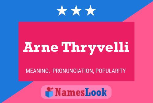 Arne Thryvelli 名字海报