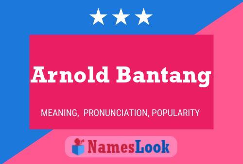 Arnold Bantang 名字海报