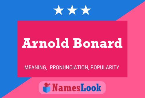 Arnold Bonard 名字海报