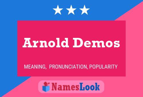 Arnold Demos 名字海报