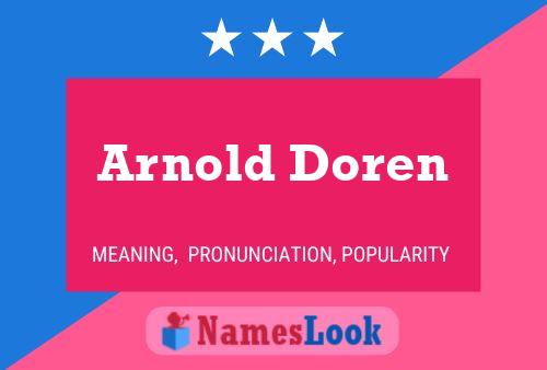 Arnold Doren 名字海报