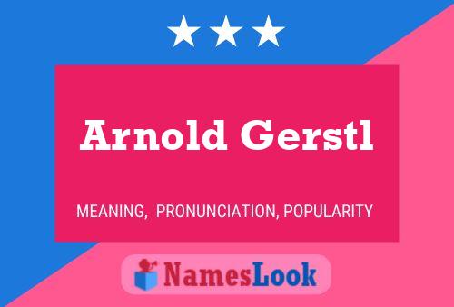 Arnold Gerstl 名字海报