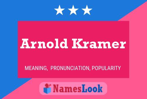 Arnold Kramer 名字海报