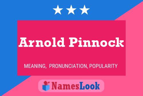 Arnold Pinnock 名字海报