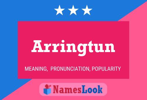 Arringtun 名字海报