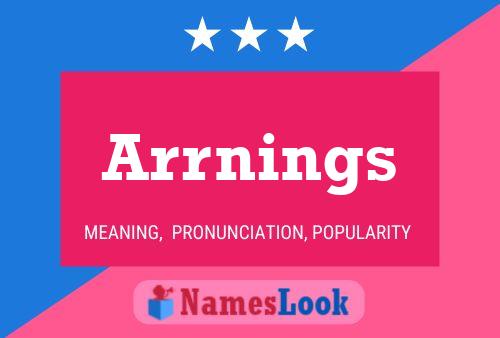 Arrnings 名字海报