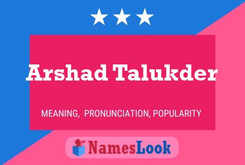 Arshad Talukder 名字海报