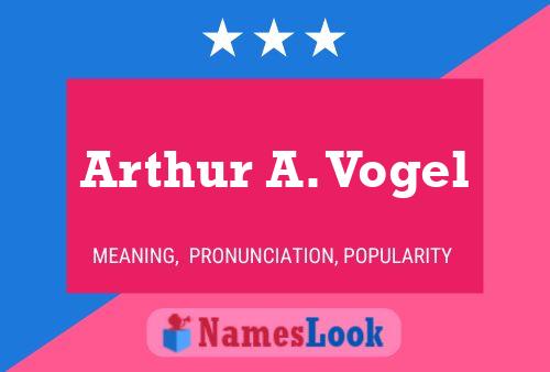 Arthur A. Vogel 名字海报