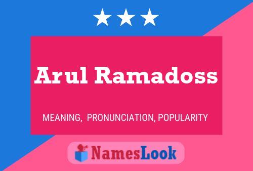 Arul Ramadoss 名字海报