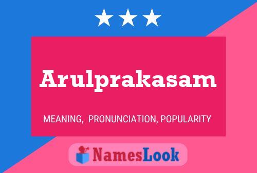 Arulprakasam 名字海报