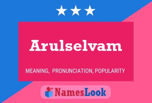 Arulselvam 名字海报