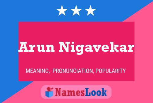 Arun Nigavekar 名字海报